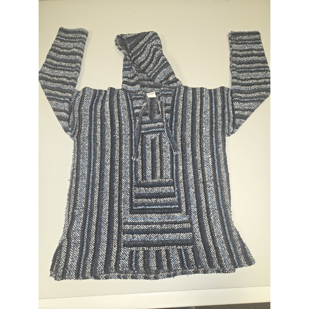 Vintage Artytex Baja Surfer Hoodie Black Grey Navy Size S
